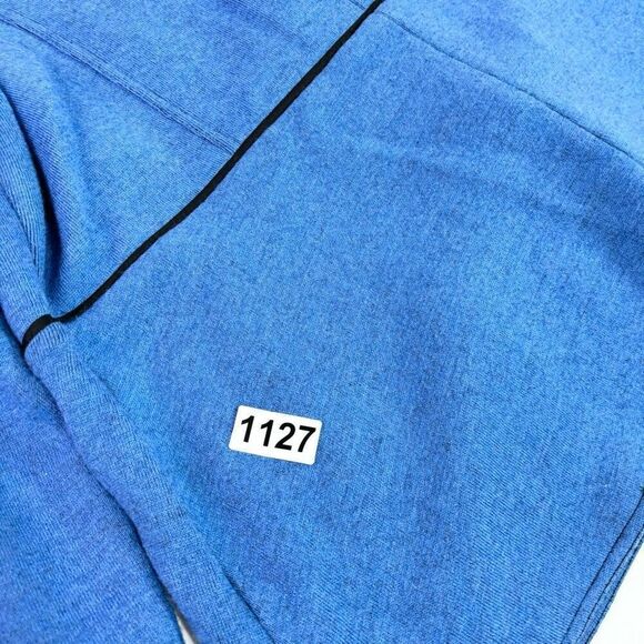 Icelandic Design Jacket Womens XL Blue Black Trim Wool Snap Closure Blazer - Picture 10 of 10